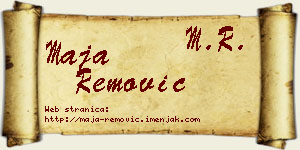 Maja Remović vizit kartica